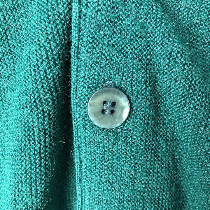 Vintage 1980'S JEFFLINKS acrylic knit cardigan, made in the USA, size M, men's acrylic green type Vintage Second Hand