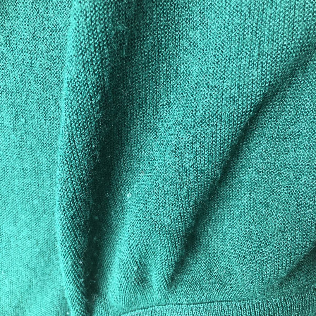 Vintage 1980'S JEFFLINKS acrylic knit cardigan, made in the USA, size M, men's acrylic green type Vintage Second Hand