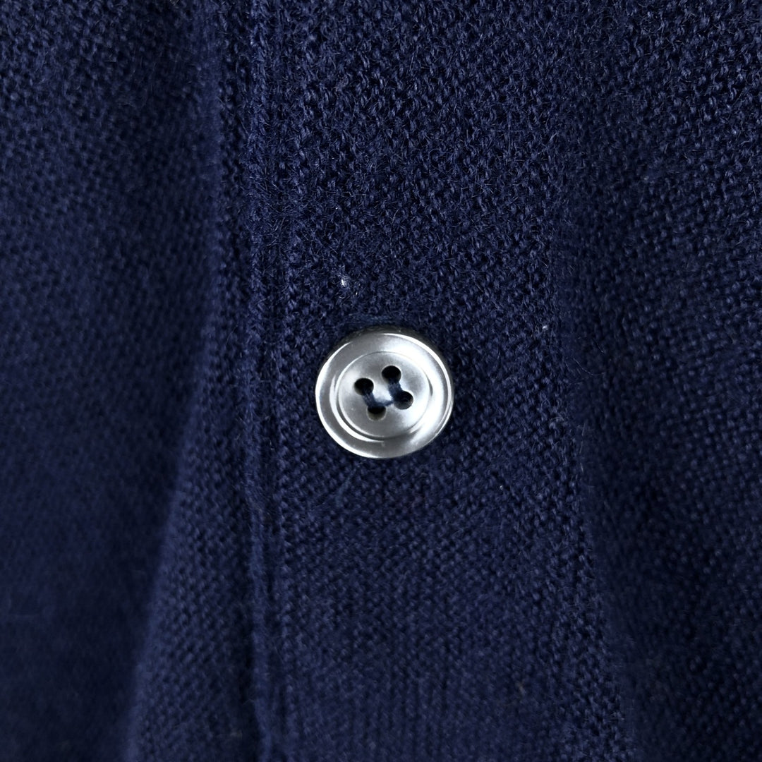 Vintage 90'S Knights Bridge acrylic knit cardigan, made in the USA, size M, men's. acrylic navy blue type Vintage Second Hand