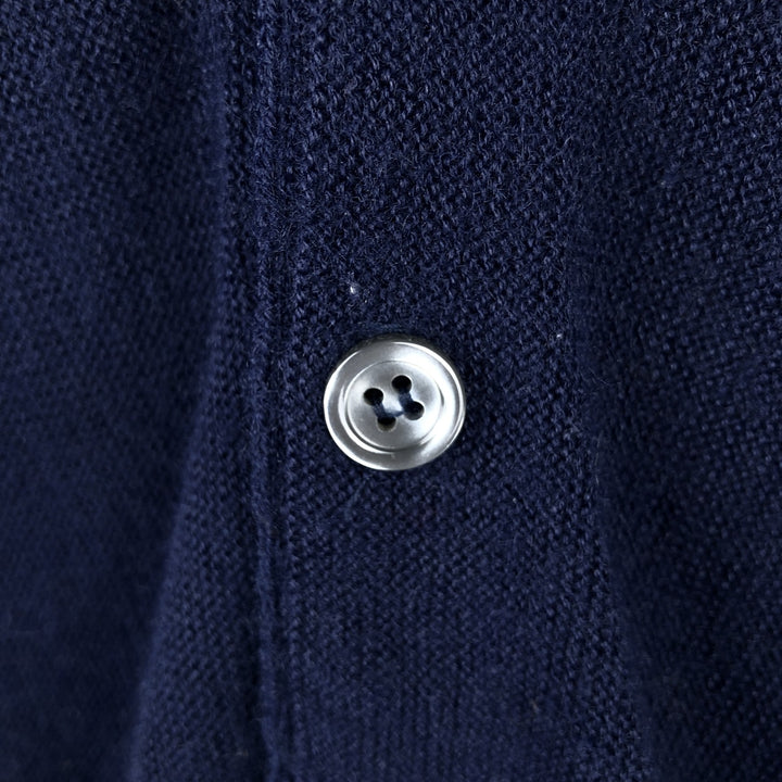 Vintage 90'S Knights Bridge acrylic knit cardigan, made in the USA, size M, men's. acrylic navy blue type Vintage Second Hand