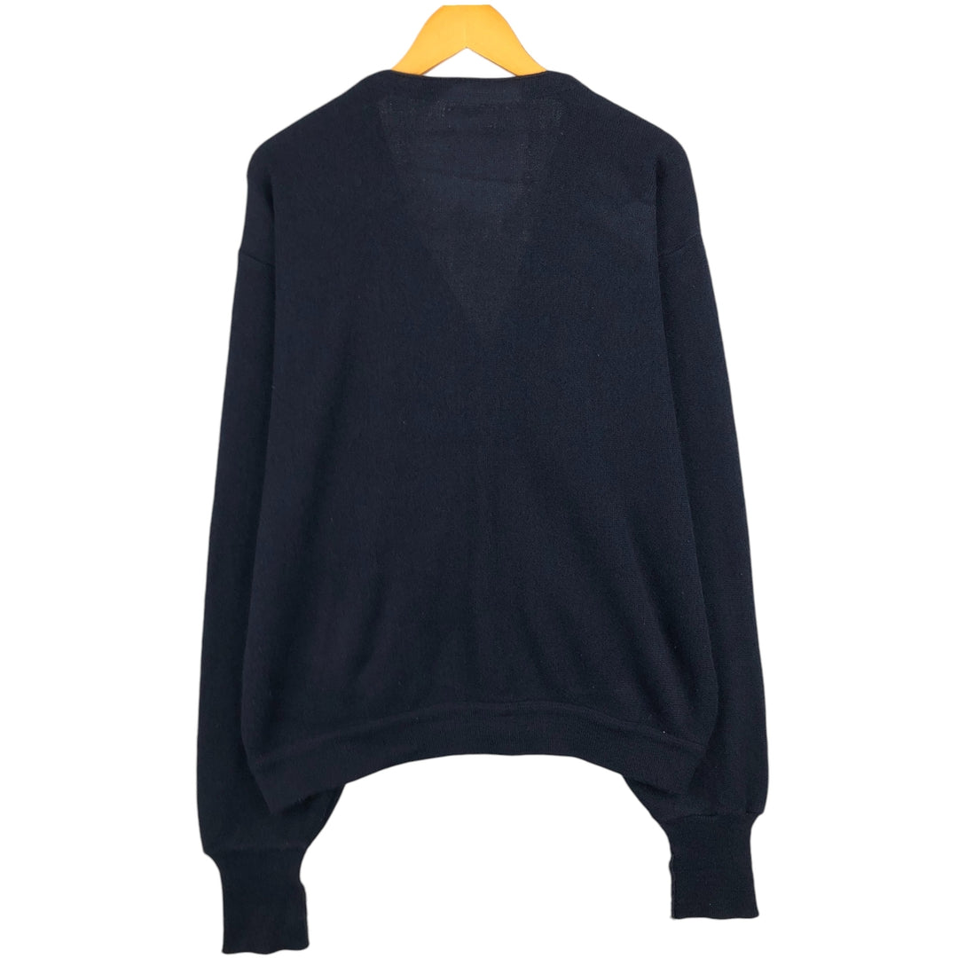 IZOD Acrylic Knit Cardigan, Men's XL unclear navy blue type Vintage Second Hand