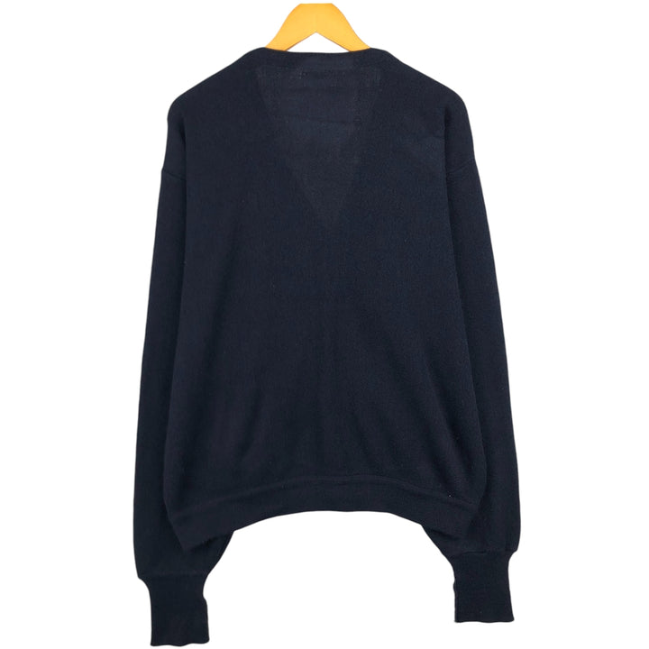 IZOD Acrylic Knit Cardigan, Men's XL unclear navy blue type Vintage Second Hand