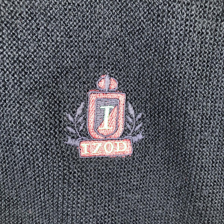 IZOD Acrylic Knit Cardigan, Men's XL unclear navy blue type Vintage Second Hand