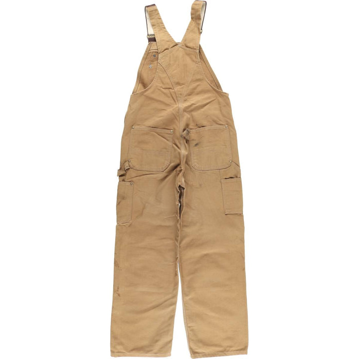 Carhartt Double Knee Duck Overalls, Made in USA, Men's, Size W32 cotton brown type Vintage Second Hand