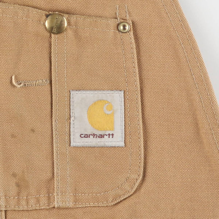 Carhartt Double Knee Duck Overalls, Made in USA, Men's, Size W32 cotton brown type Vintage Second Hand