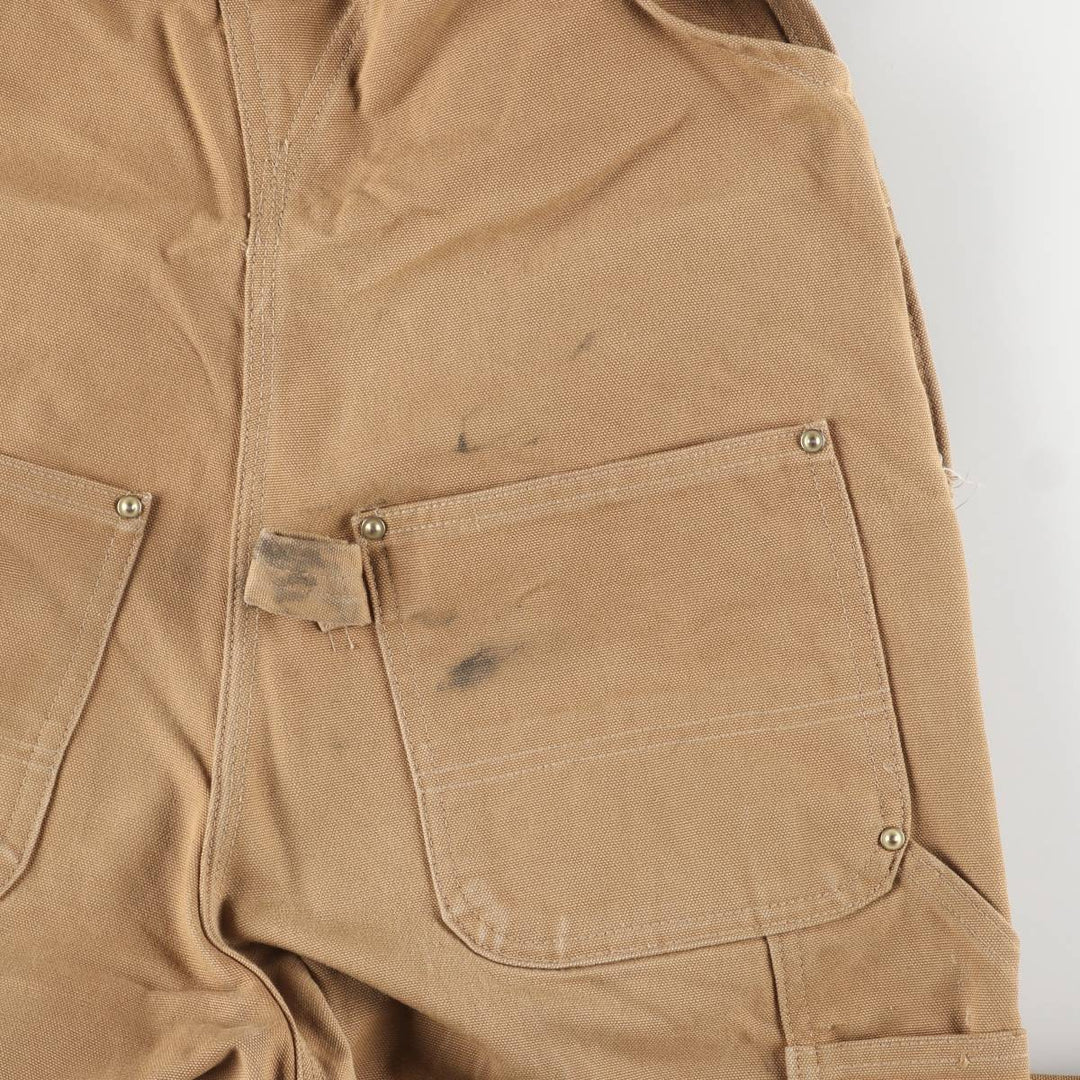 Carhartt Double Knee Duck Overalls, Made in USA, Men's, Size W32 cotton brown type Vintage Second Hand