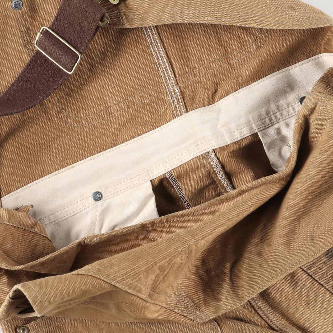 Carhartt Double Knee Duck Overalls, Made in USA, Men's, Size W32 cotton brown type Vintage Second Hand