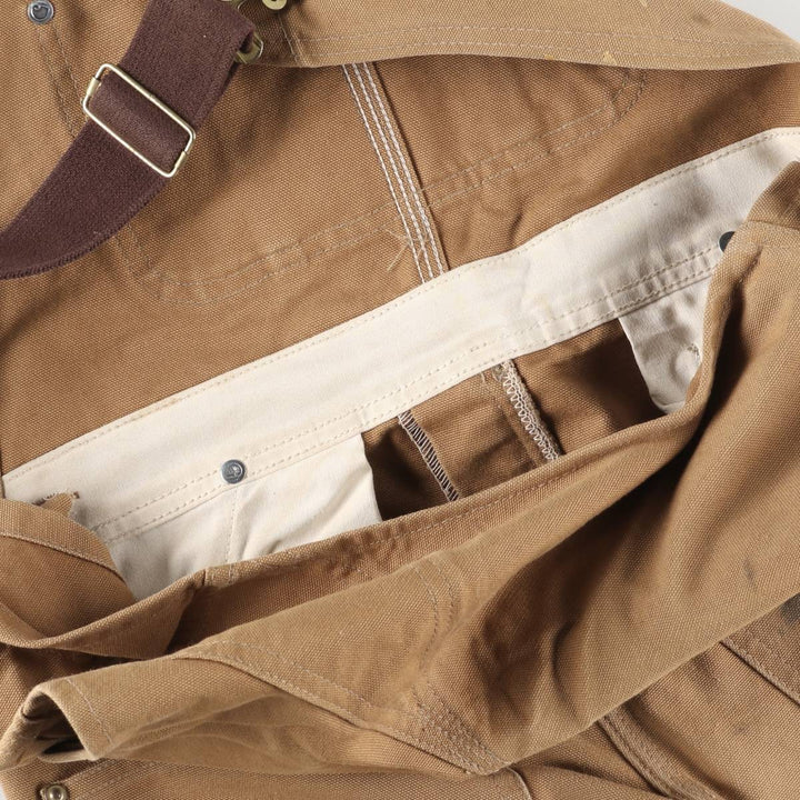 Carhartt Double Knee Duck Overalls, Made in USA, Men's, Size W32 cotton brown type Vintage Second Hand