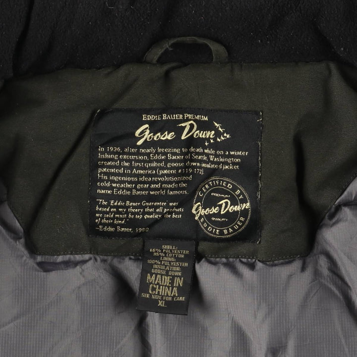 Eddie Bauer Goose Down Jacket, Men's XL polyester Khaki type Vintage Second Hand