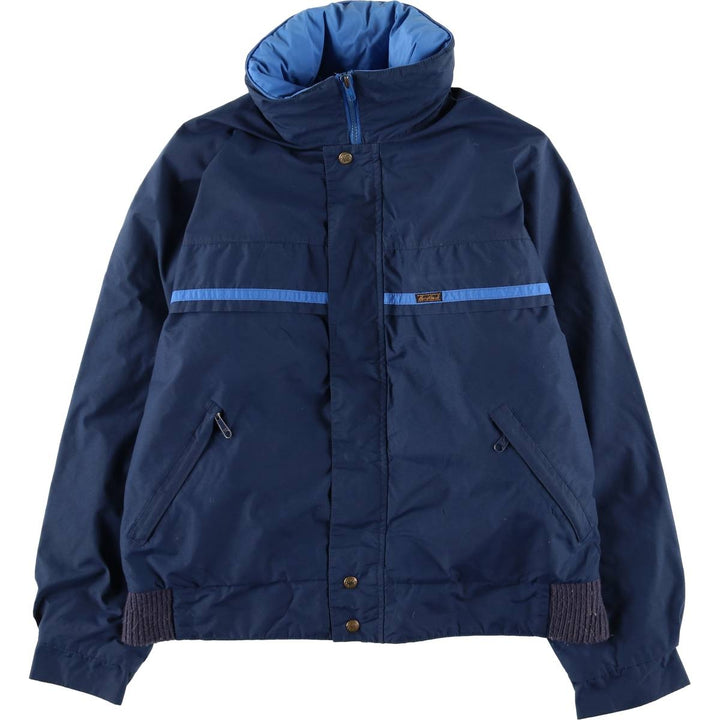 Vintage 1970'S Eddie Bauer black tag goose down jacket, size L, men's Nylon blue type Vintage Second Hand