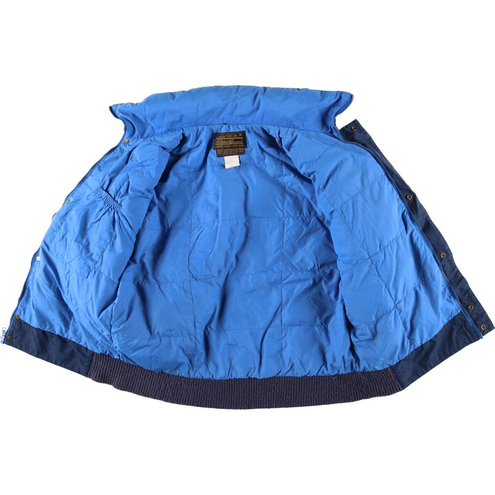 Vintage 1970'S Eddie Bauer black tag goose down jacket, size L, men's Nylon blue type Vintage Second Hand