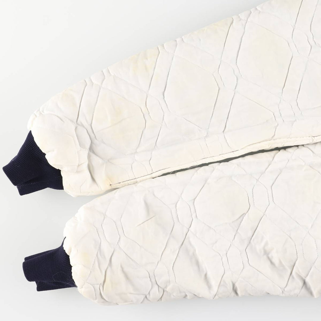 90'S Starter Nylon Stadium Jacket, Award Jacket, Varsity Jacket, Made in USA, Men's XL Nylon navy blue type Vintage Second Hand