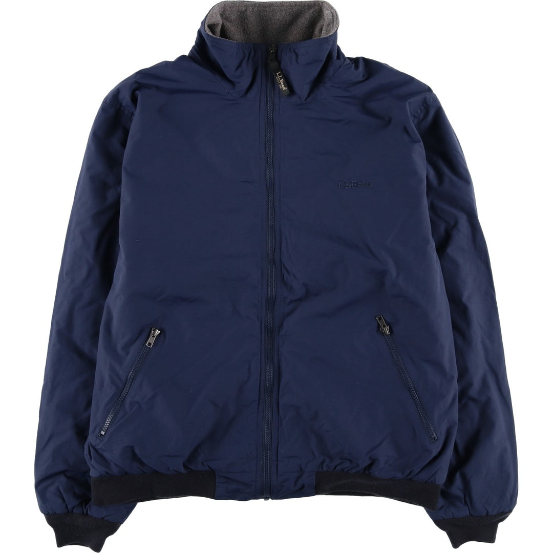 90s-00'S LLBean padded puffer jacket, men's size L Nylon navy blue type Vintage Second Hand