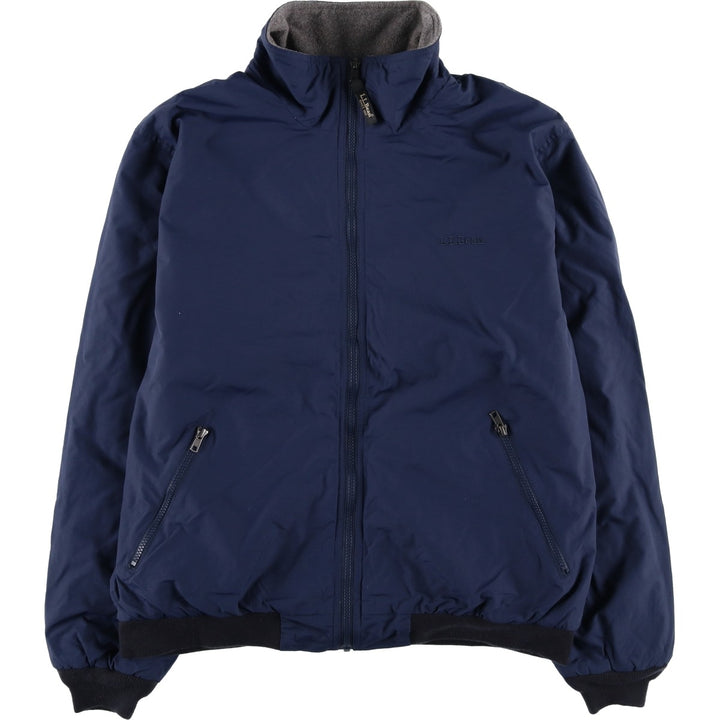 90s-00'S LLBean padded puffer jacket, men's size L Nylon navy blue type Vintage Second Hand