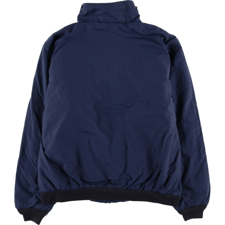 90s-00'S LLBean padded puffer jacket, men's size L Nylon navy blue type Vintage Second Hand