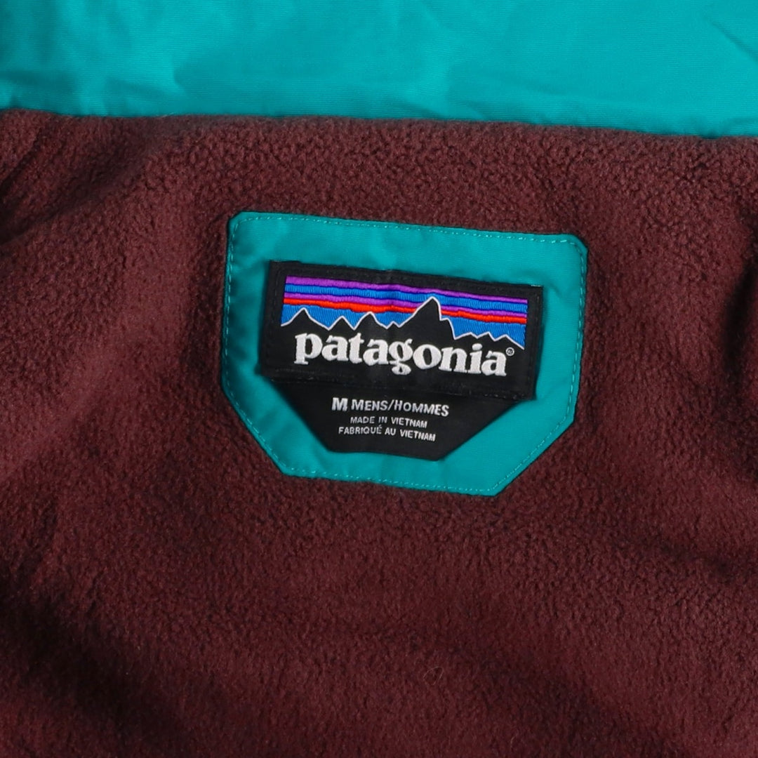 Patagonia Shell Synchilla Jacket 28145FA14 Nylon Jacket, Men's Medium Nylon turquoise blue Vintage Second Hand