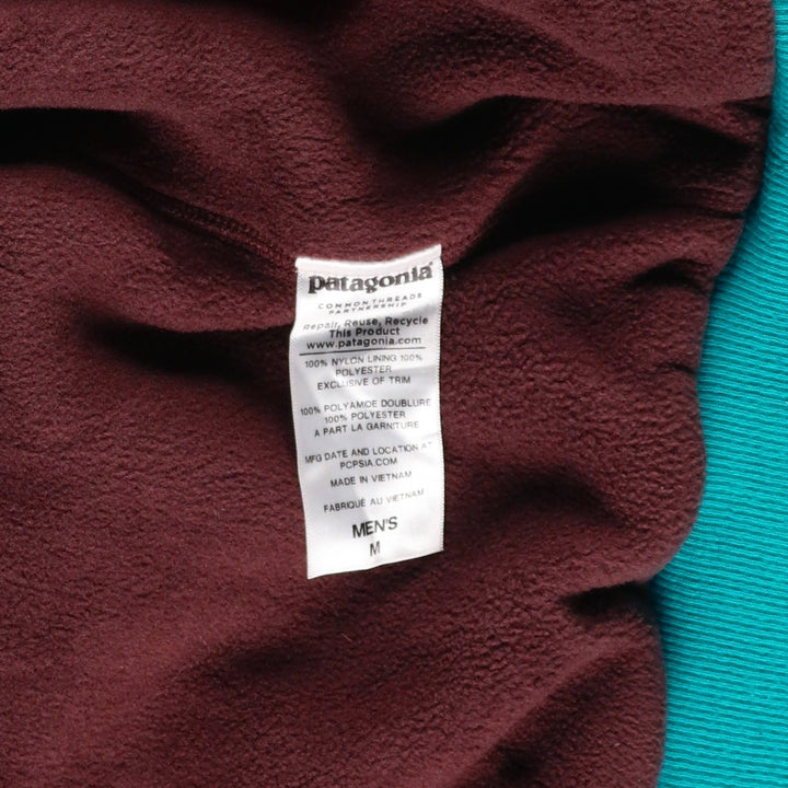 Patagonia Shell Synchilla Jacket 28145FA14 Nylon Jacket, Men's Medium Nylon turquoise blue Vintage Second Hand