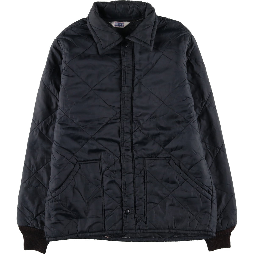 BIG SMITH Quilted Puffer Jacket, Made in USA, Men's Size M unclear black type Vintage Second Hand