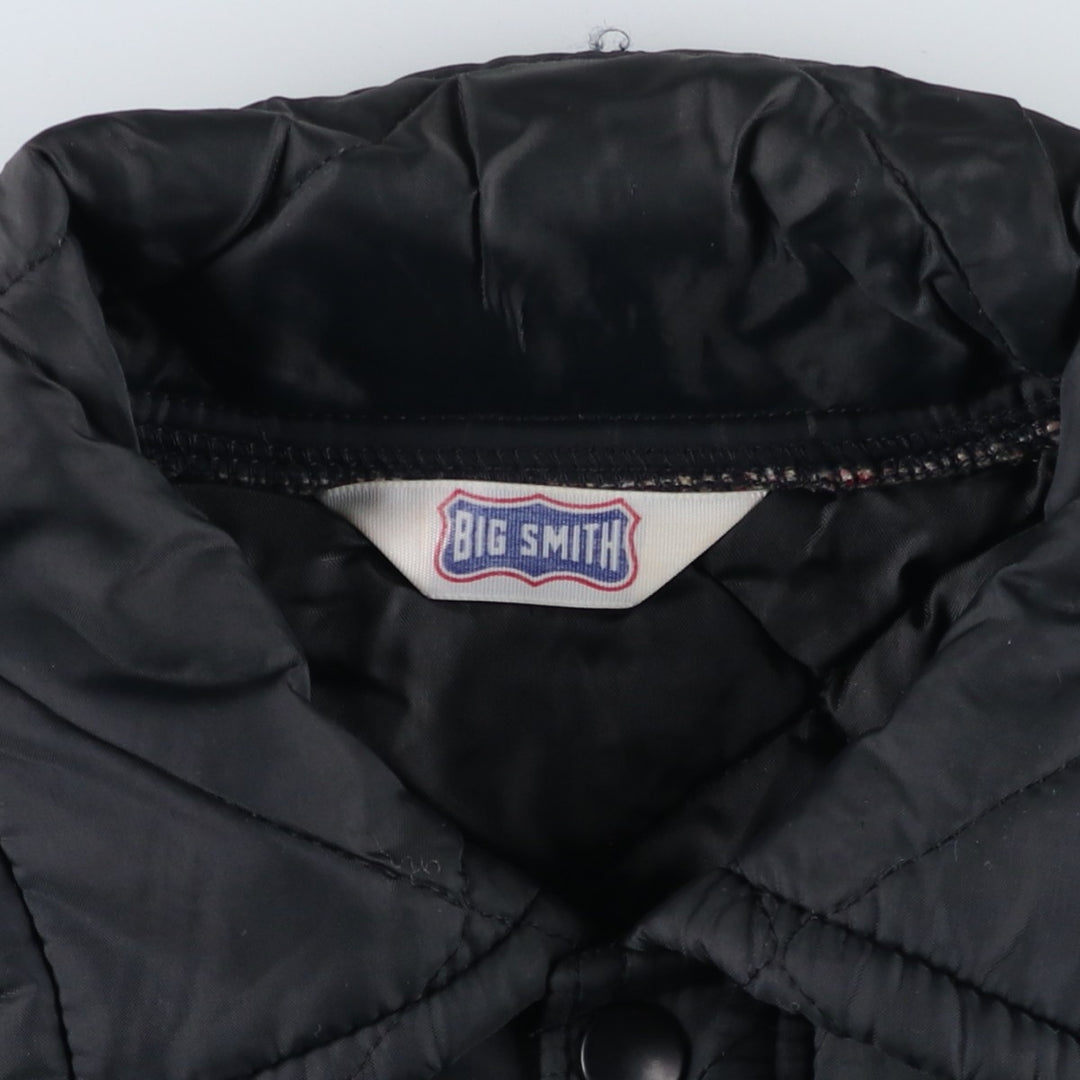 BIG SMITH Quilted Puffer Jacket, Made in USA, Men's Size M unclear black type Vintage Second Hand