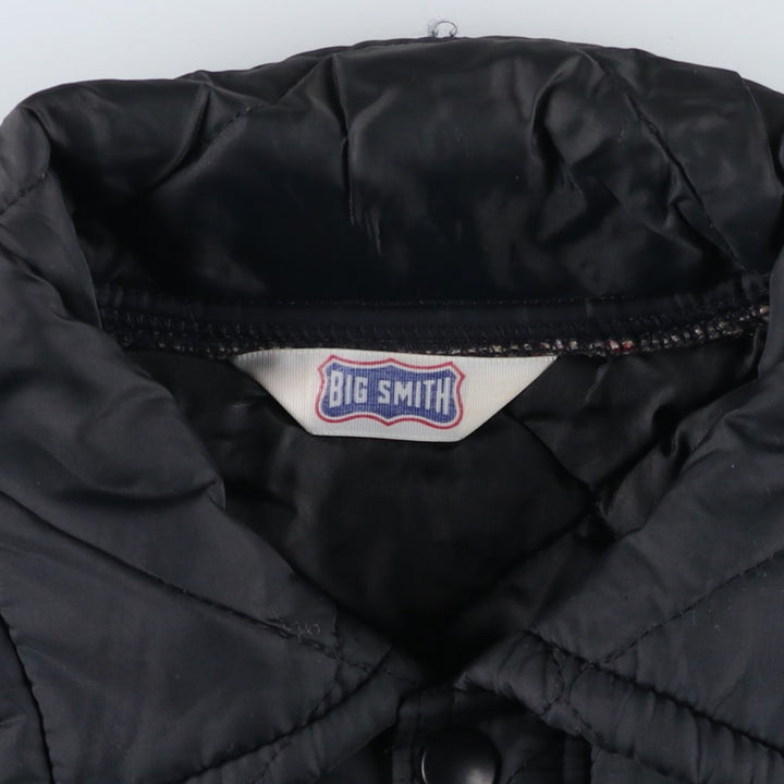 BIG SMITH Quilted Puffer Jacket, Made in USA, Men's Size M unclear black type Vintage Second Hand