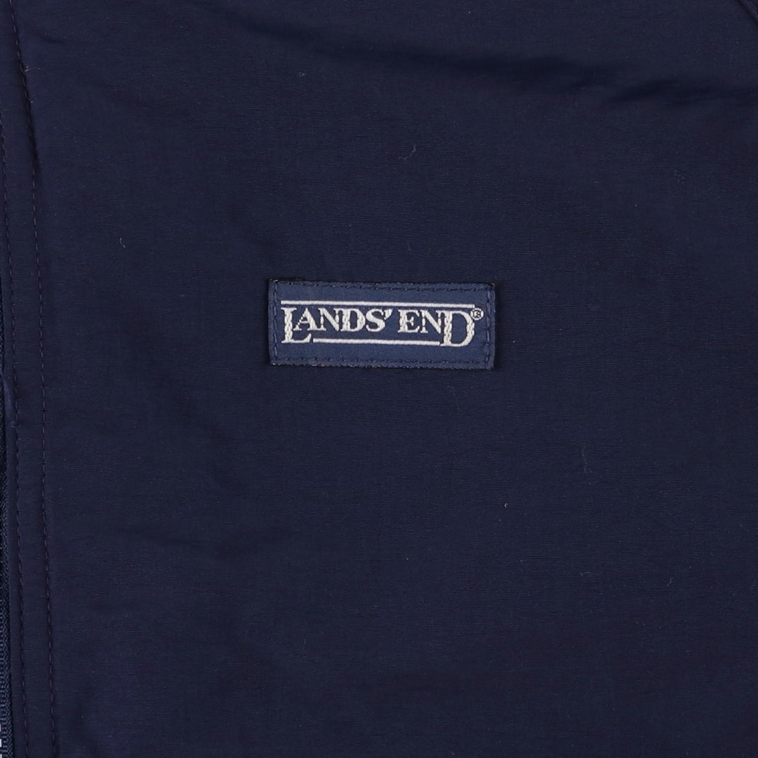 80s-90'S Lands' End SQUALL JACKET Padded Puffer Jacket, Made in USA, Men's XL Nylon navy blue type Vintage Second Hand