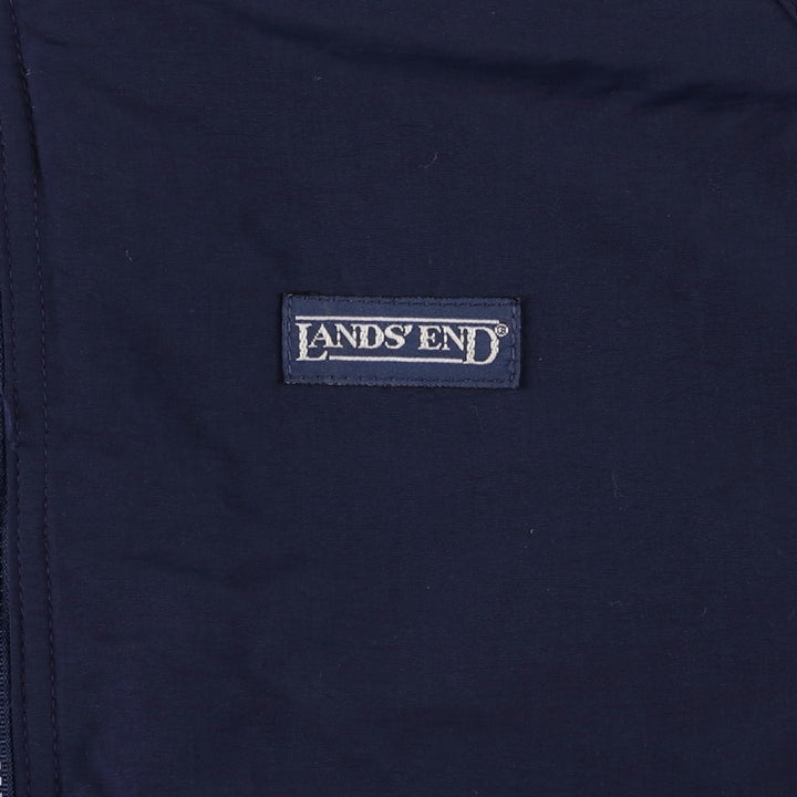 80s-90'S Lands' End SQUALL JACKET Padded Puffer Jacket, Made in USA, Men's XL Nylon navy blue type Vintage Second Hand