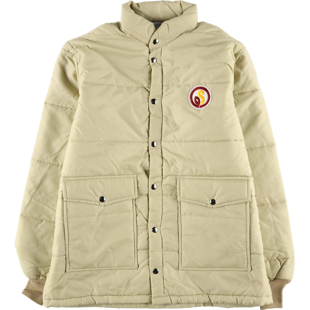 Vintage 1980'S UP STREAM padded puffer jacket, made in the USA, size L, men's unclear Beige type Vintage Second Hand