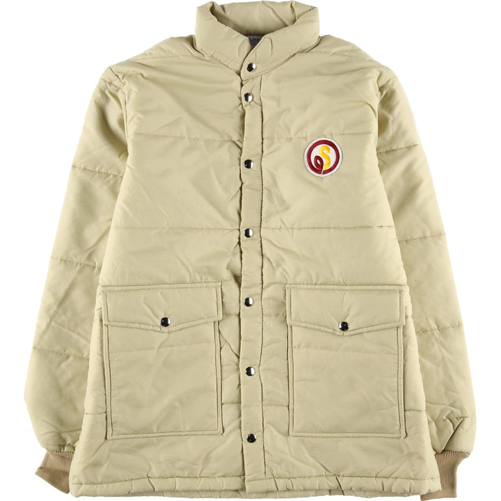 Vintage 1980'S UP STREAM padded puffer jacket, made in the USA, size L, men's unclear Beige type Vintage Second Hand