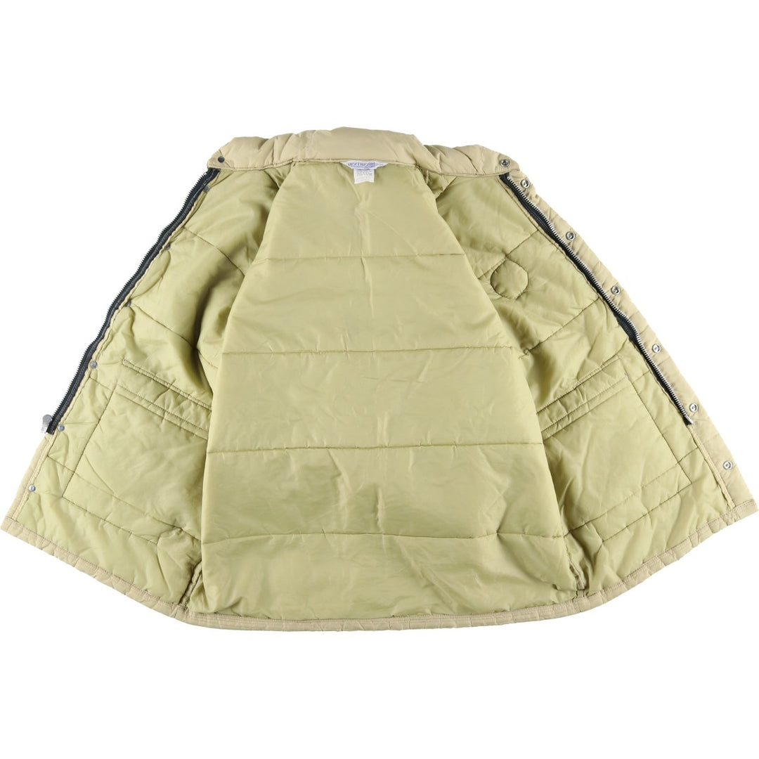 Vintage 1980'S UP STREAM padded puffer jacket, made in the USA, size L, men's unclear Beige type Vintage Second Hand