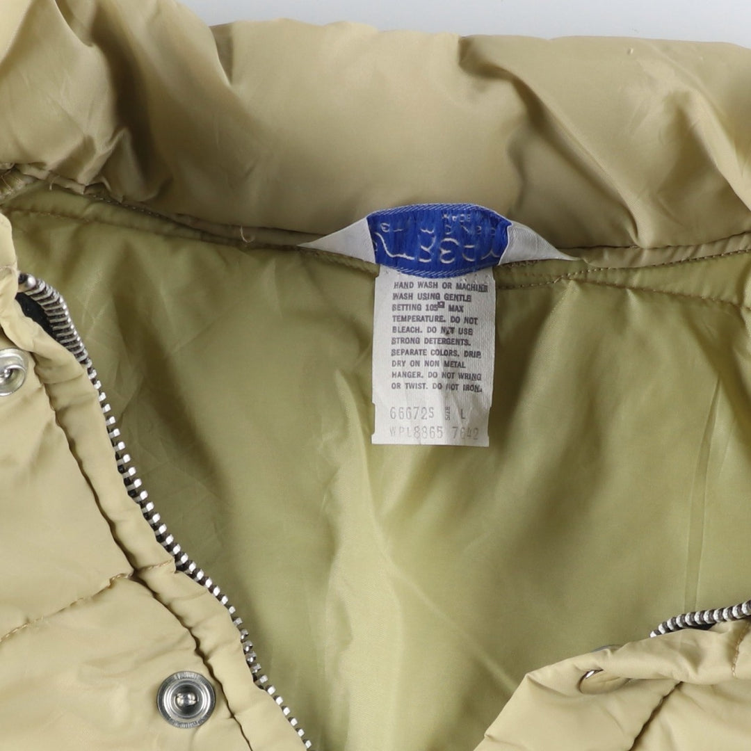 Vintage 1980'S UP STREAM padded puffer jacket, made in the USA, size L, men's unclear Beige type Vintage Second Hand