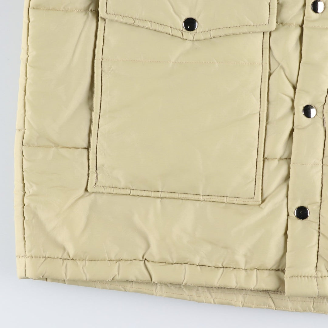 Vintage 1980'S UP STREAM padded puffer jacket, made in the USA, size L, men's unclear Beige type Vintage Second Hand
