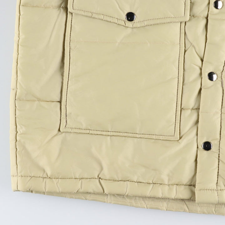 Vintage 1980'S UP STREAM padded puffer jacket, made in the USA, size L, men's unclear Beige type Vintage Second Hand