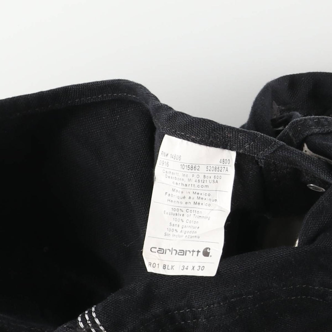 Carhartt Double Knee Duck Overalls, Men's, Size W32 cotton black type Vintage Second Hand
