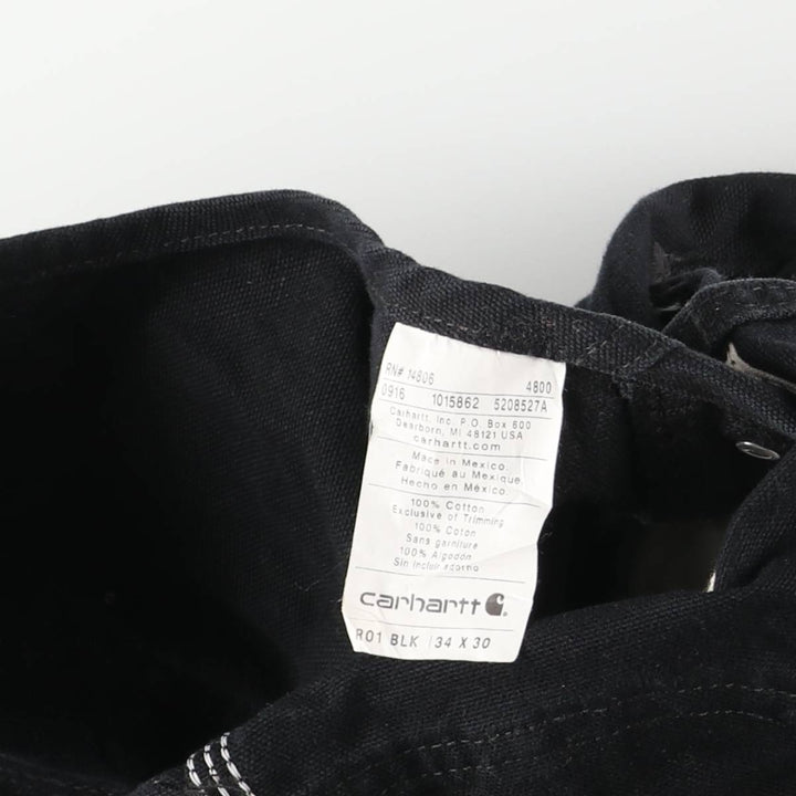 Carhartt Double Knee Duck Overalls, Men's, Size W32 cotton black type Vintage Second Hand