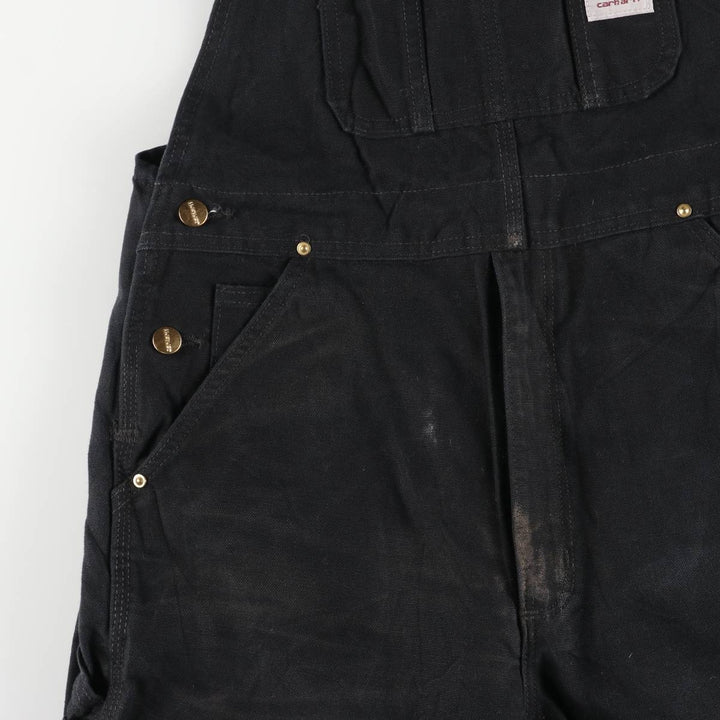 Carhartt Double Knee Duck Overalls, Men's, Size W32 cotton black type Vintage Second Hand