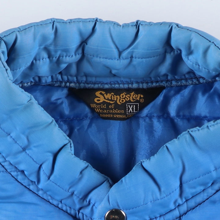 Vintage 70s-80'S Swingster padded puffer jacket, men's size XL unclear Blue type light blue Vintage Second Hand