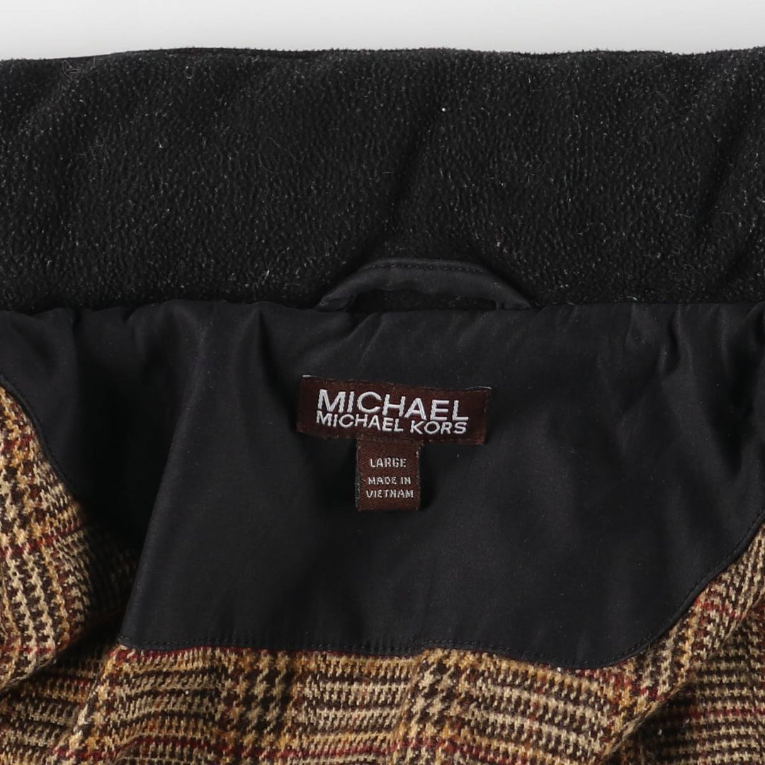 Michael Kors Men's Padded Puffer Jacket, Size L polyester black type Vintage Second Hand