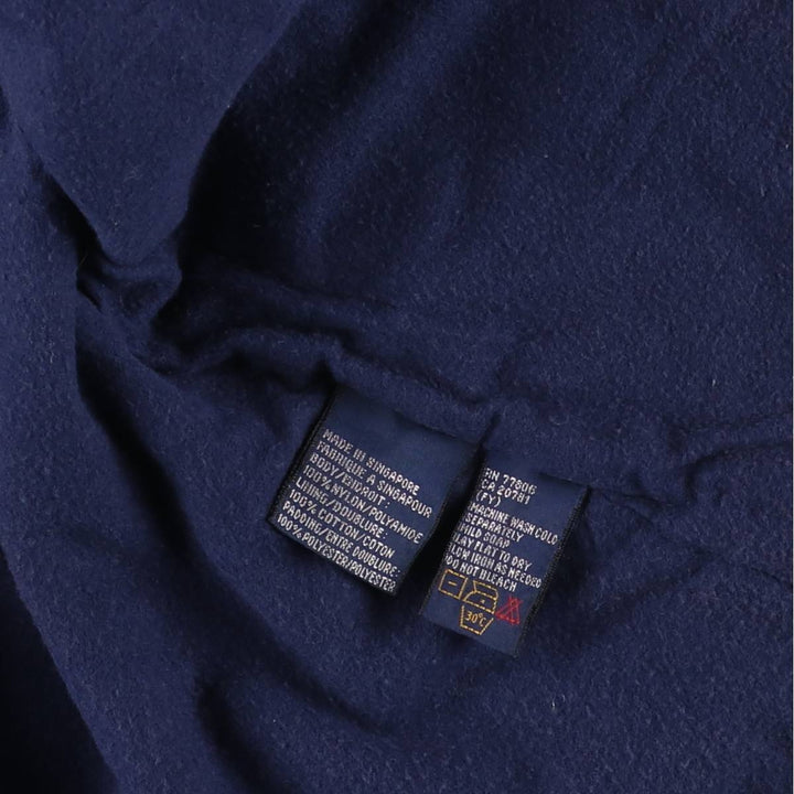 90'S Tommy Hilfiger padded quilted puffer jacket, men's size L Nylon Green type dark green Vintage Second Hand