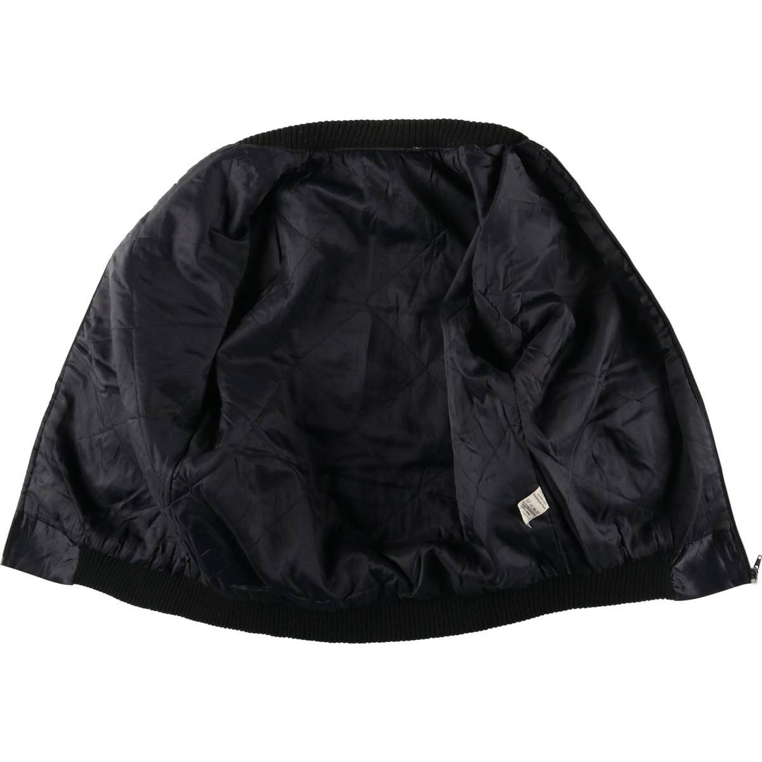 Eagle Pattern Nylon Blouson, Made in England, Men's Size Small Nylon black type Vintage Second Hand