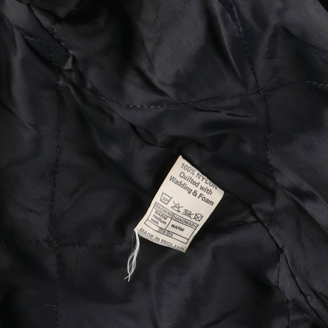 Eagle Pattern Nylon Blouson, Made in England, Men's Size Small Nylon black type Vintage Second Hand