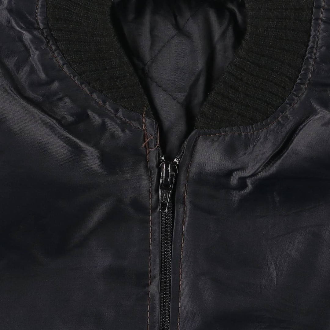 Eagle Pattern Nylon Blouson, Made in England, Men's Size Small Nylon black type Vintage Second Hand