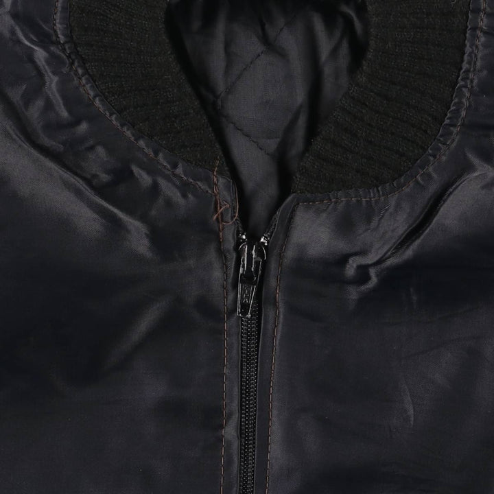 Eagle Pattern Nylon Blouson, Made in England, Men's Size Small Nylon black type Vintage Second Hand