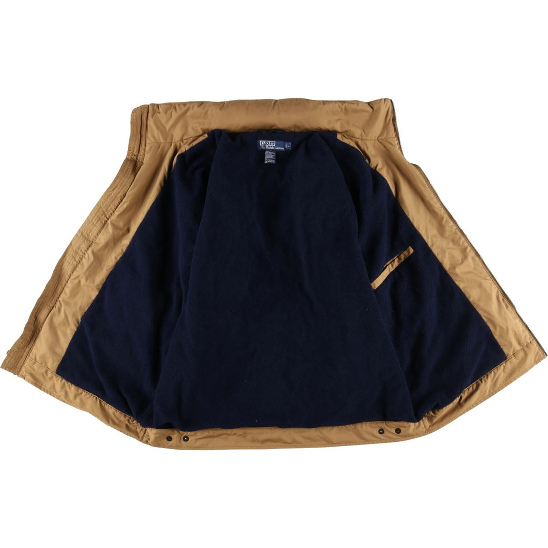 Ralph Lauren POLO by Ralph Lauren padded puffer jacket, men's size L polyester Beige type Vintage Second Hand