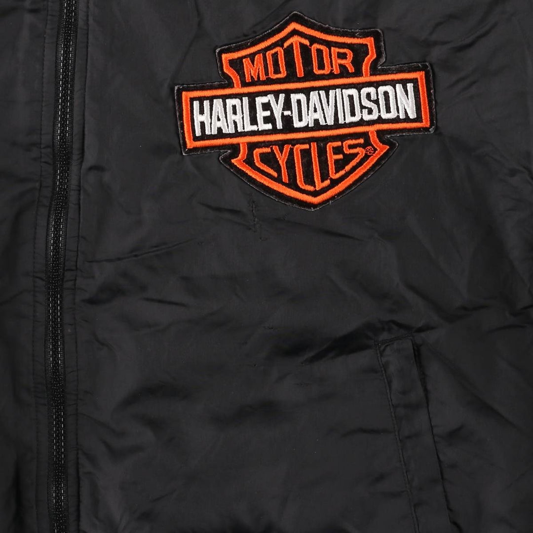 CHARLES RIVER Harley-Davidson Nylon Parka, Men's Size Small Nylon black type Vintage Second Hand