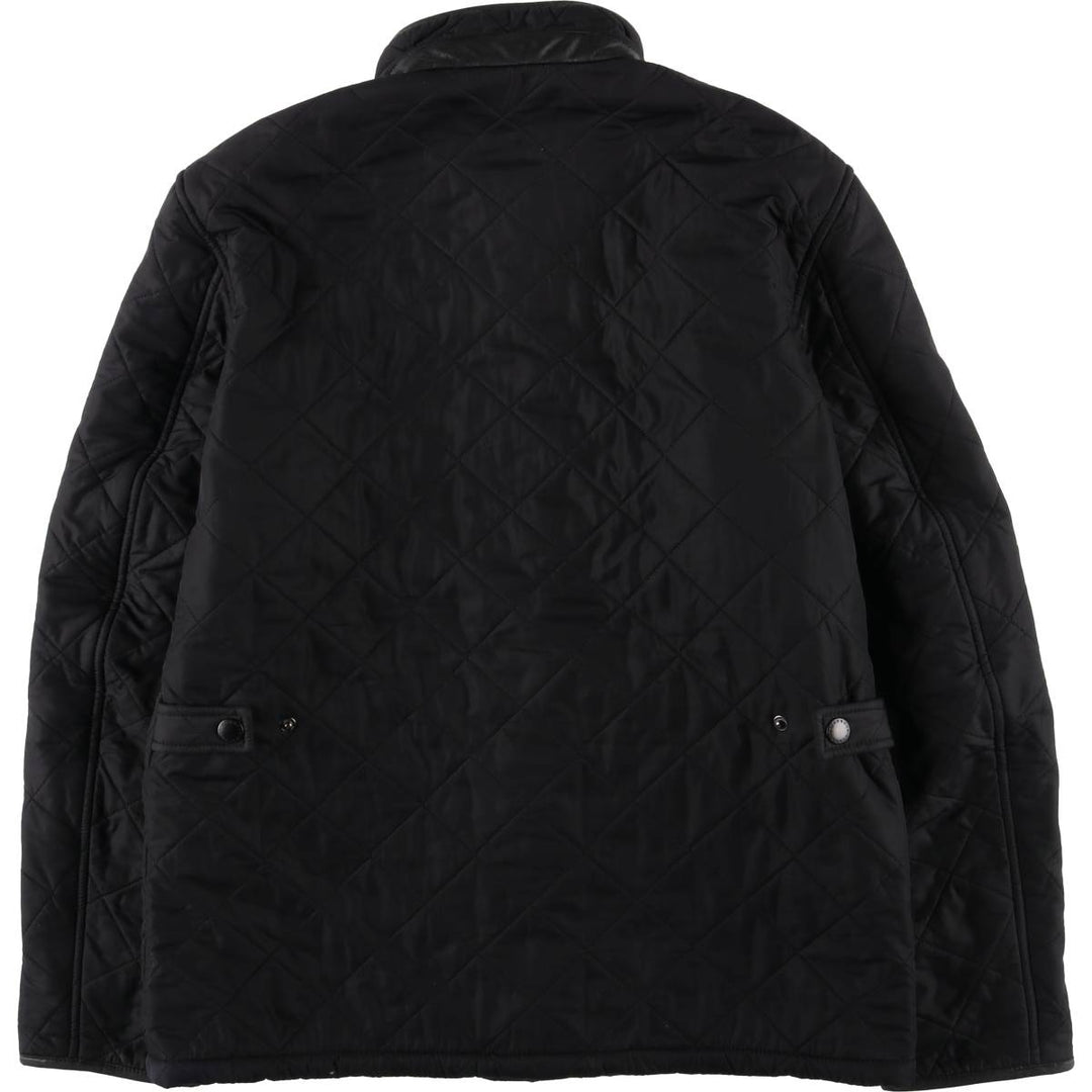 Barbour padded quilted puffer jacket, men's size M polyester black type Vintage Second Hand