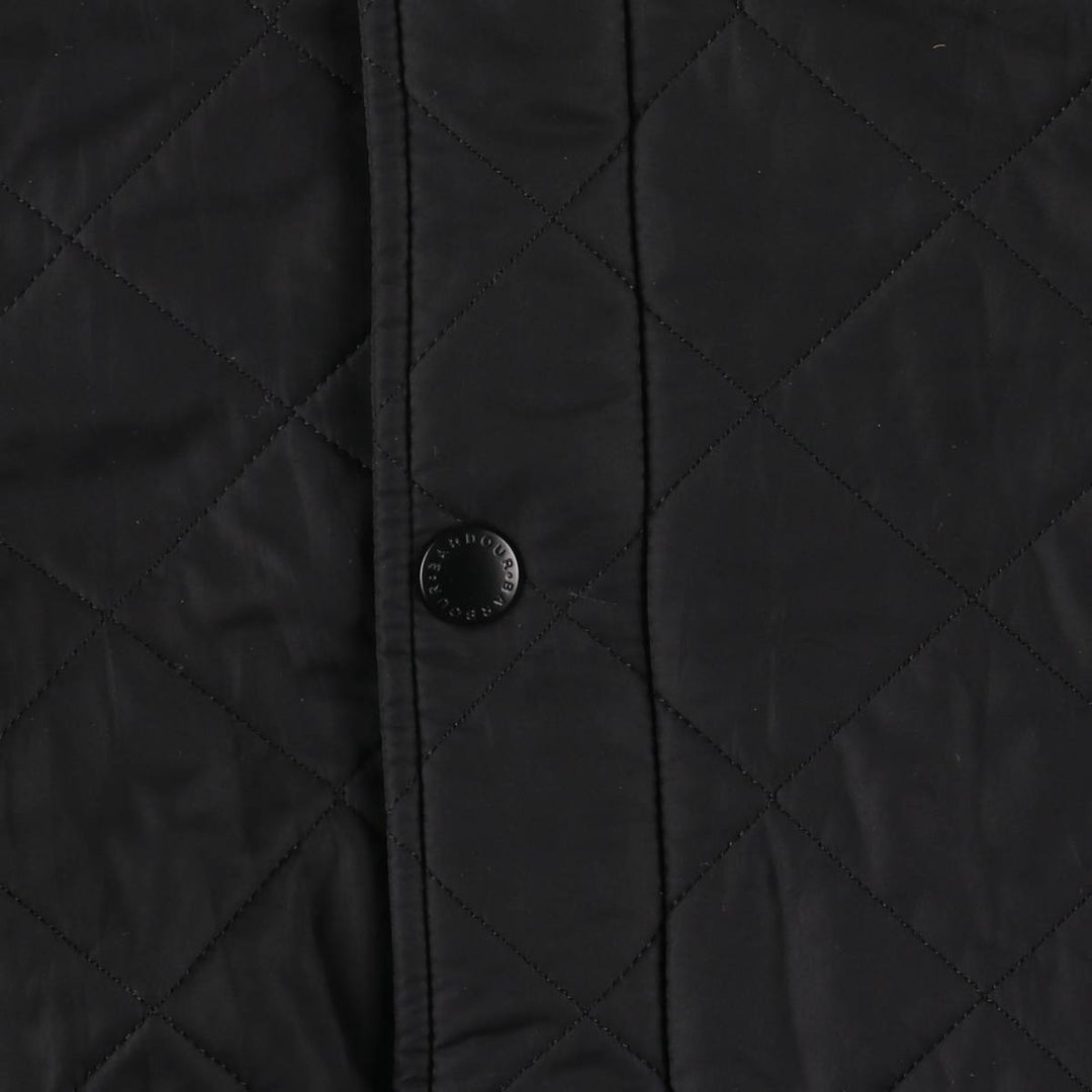 Barbour padded quilted puffer jacket, men's size M polyester black type Vintage Second Hand