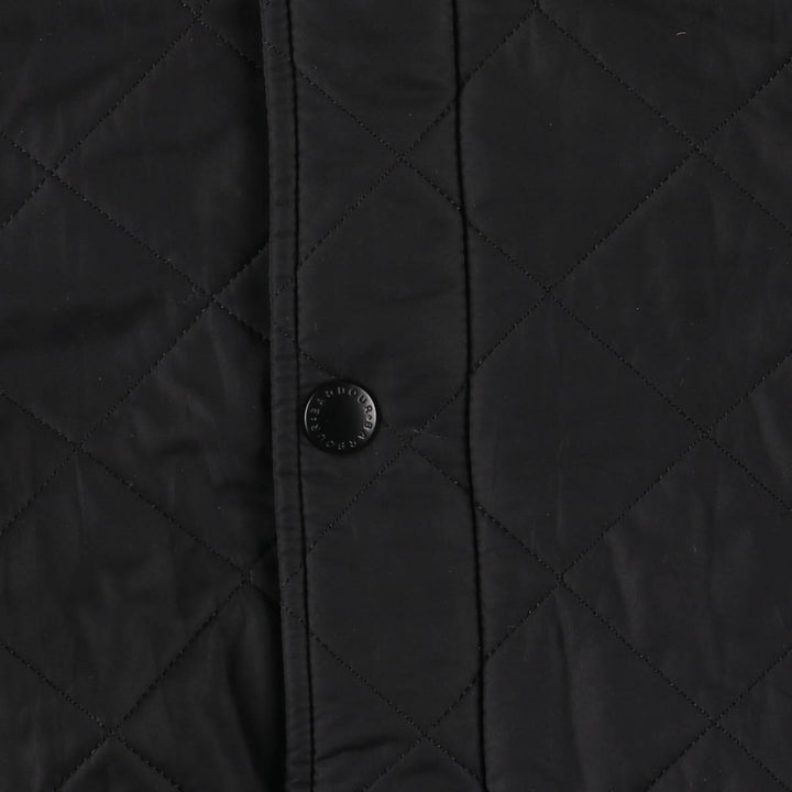Barbour padded quilted puffer jacket, men's size M polyester black type Vintage Second Hand