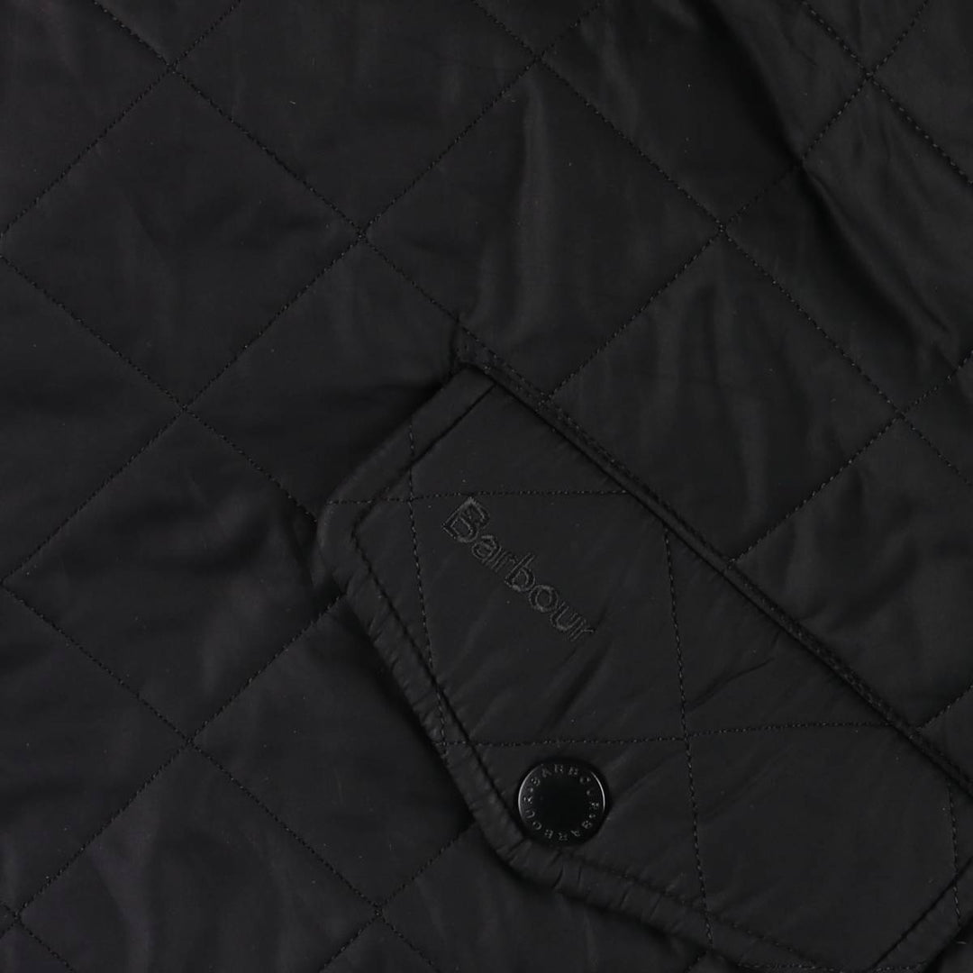 Barbour padded quilted puffer jacket, men's size M polyester black type Vintage Second Hand