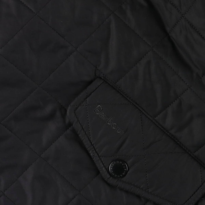 Barbour padded quilted puffer jacket, men's size M polyester black type Vintage Second Hand