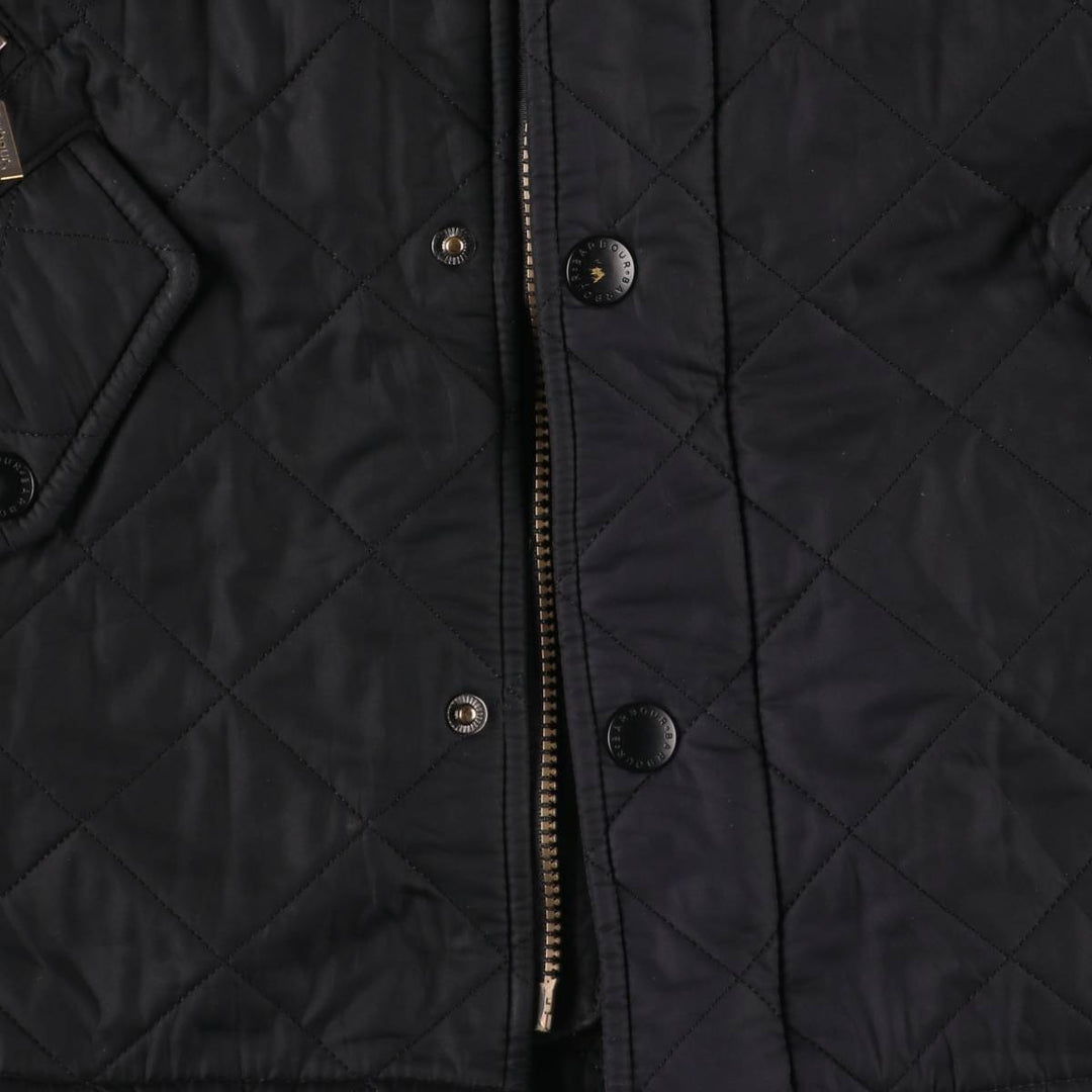Barbour padded quilted puffer jacket, men's size M polyester black type Vintage Second Hand
